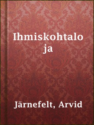 cover image of Ihmiskohtaloja